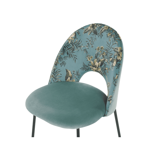 Conjunto de 2 cadeiras de jantar COVELO Veludo Verde menta