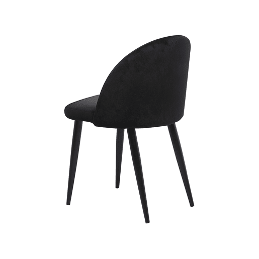 Conjunto de 2 cadeiras de jantar VISALIA Veludo Preto