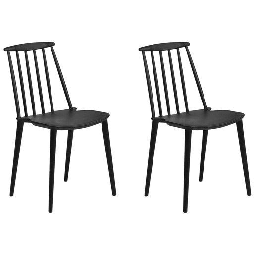 Conjunto de 2 cadeiras de jantar VENTNOR Preto Conjunto de 2 cadeiras de jantar VENTNOR Preto