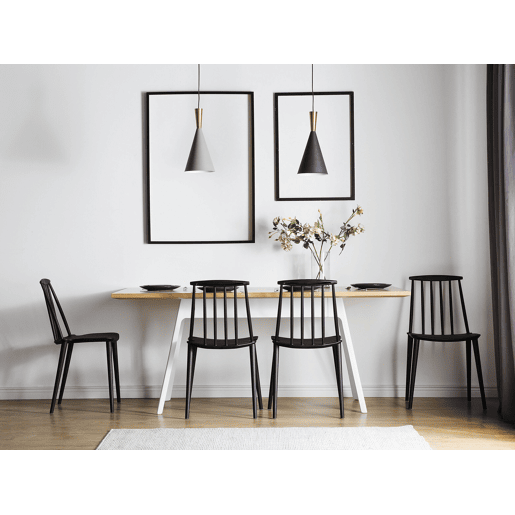 Conjunto de 2 cadeiras de jantar VENTNOR Preto Conjunto de 2 cadeiras de jantar VENTNOR Preto