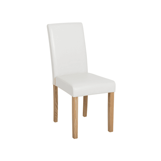 Conjunto de 2 cadeiras de jantar BROADWAY Pele sintética Branco