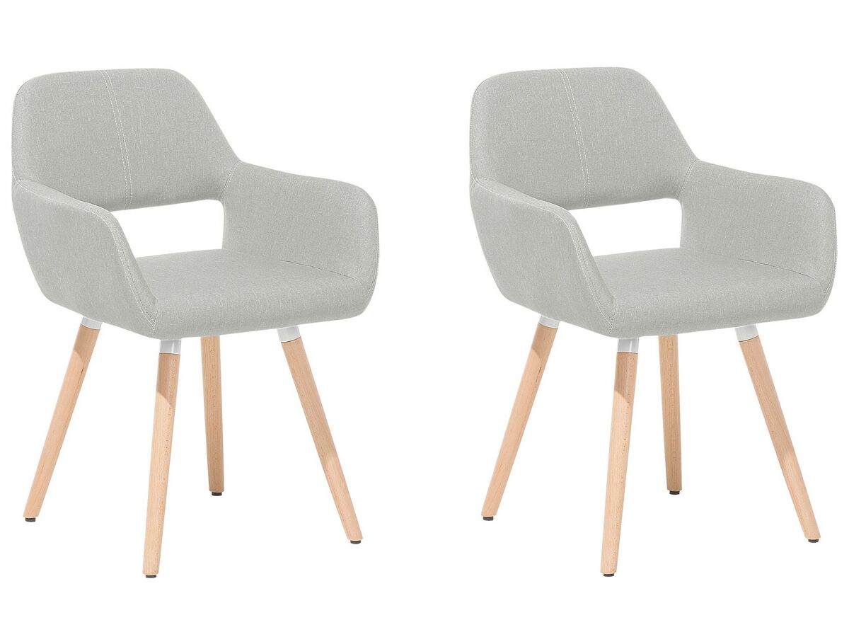 Beliani Silla de comedor CHICAGO Gris