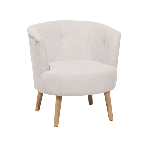 Poltrona ODENZEN Tecido Branco creme