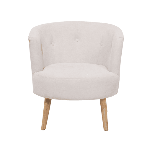 Poltrona ODENZEN Tecido Branco creme