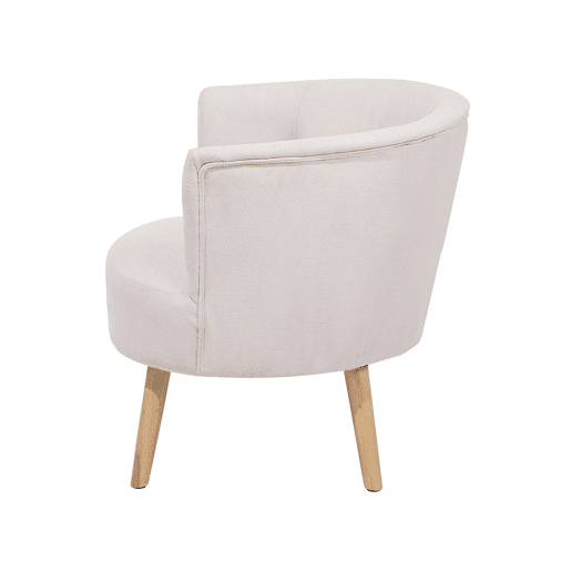 Poltrona ODENZEN Tecido Branco creme