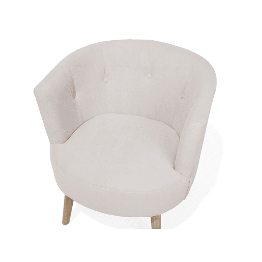 Poltrona ODENZEN Tecido Branco creme