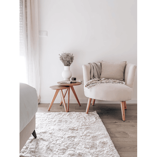 Poltrona ODENZEN Tecido Branco creme