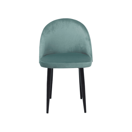 Conjunto de 2 cadeiras de jantar VISALIA Veludo Verde menta