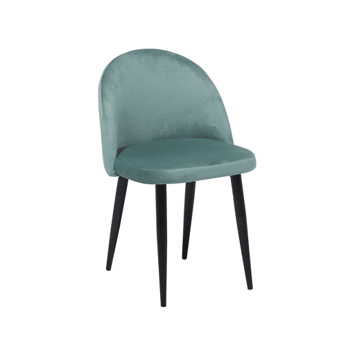 Conjunto de 2 cadeiras de jantar VISALIA Veludo Verde menta