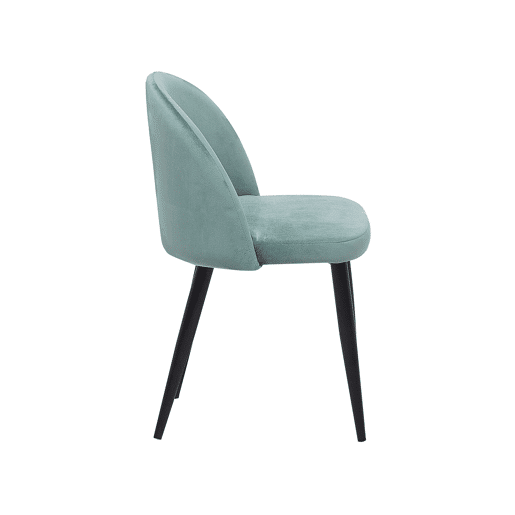 Conjunto de 2 cadeiras de jantar VISALIA Veludo Verde menta