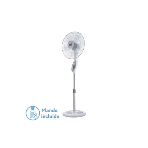 Ventoinha de chão metálica cor branca série floxo 45cm