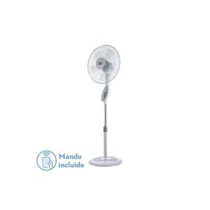 Ventoinha de chão metálica cor branca série floxo 45cm