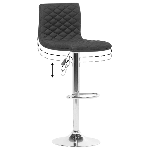 Conjunto de 2 bancos de bar ORLANDO Preto