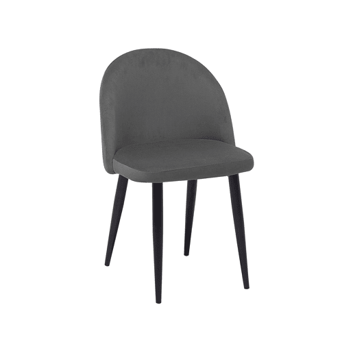 Conjunto de 2 cadeiras de jantar VISALIA Veludo Cinzento