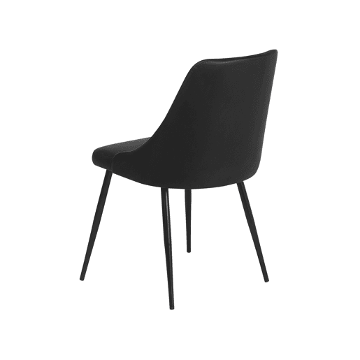 Conjunto de 2 cadeiras de jantar VALERIE Pele sintética Preto