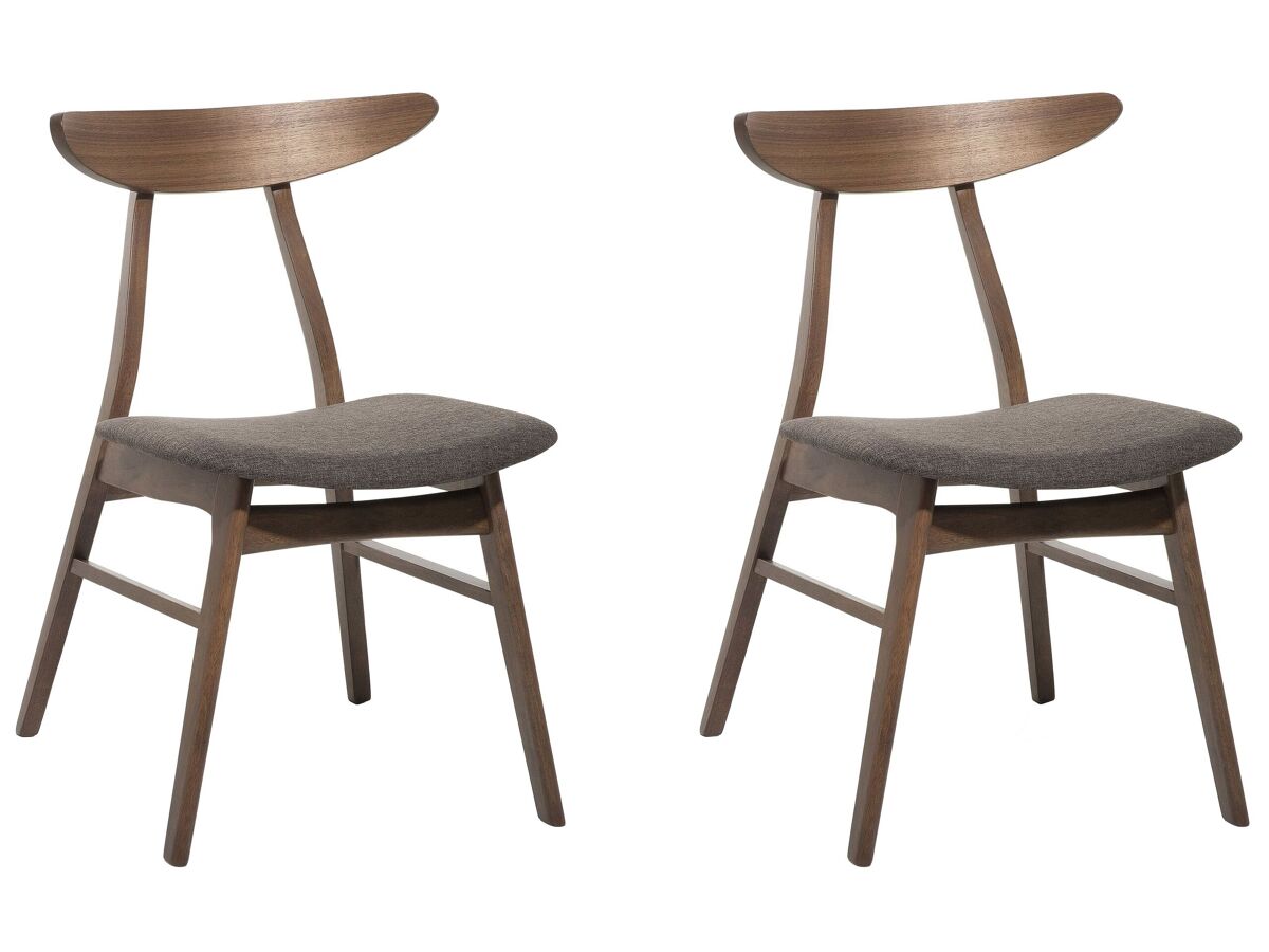 Beliani Silla de comedor LYNN Gris Oscuro