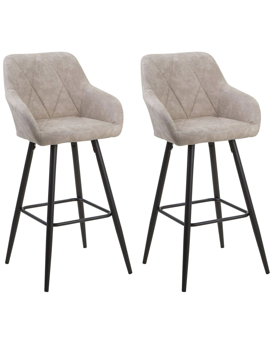 Beliani Silla de bar DARIEN Beige
