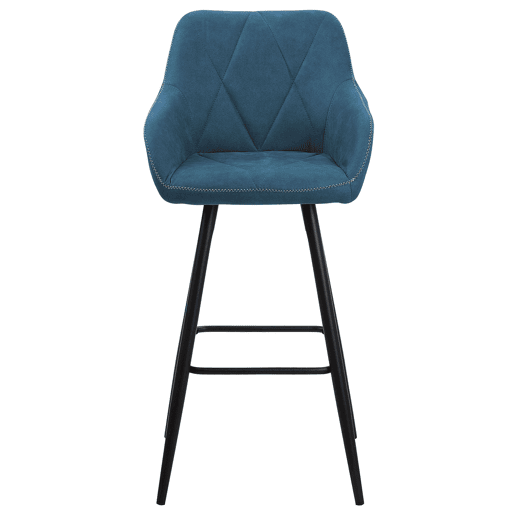 Conjunto de 2 bancos de bar DARIEN Azul turquesa