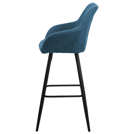 Conjunto de 2 bancos de bar DARIEN Azul turquesa