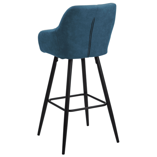 Conjunto de 2 bancos de bar DARIEN Azul turquesa