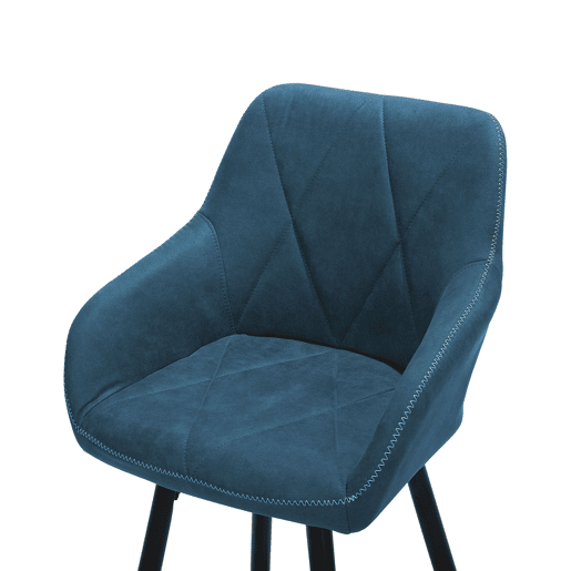 Conjunto de 2 bancos de bar DARIEN Azul turquesa