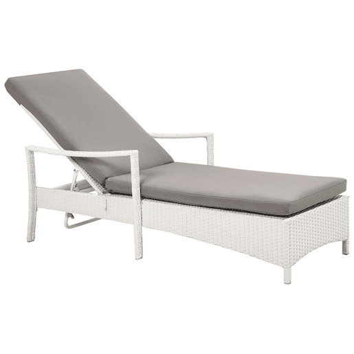 Espreguiçadeira com almofada VASTO Branco