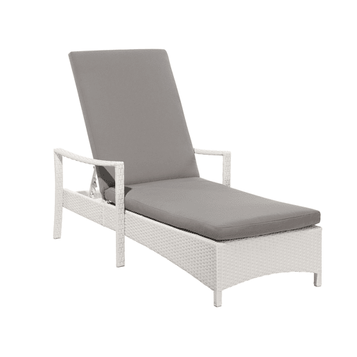 Espreguiçadeira com almofada VASTO Branco