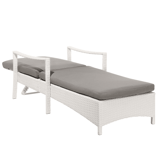 Espreguiçadeira com almofada VASTO Branco