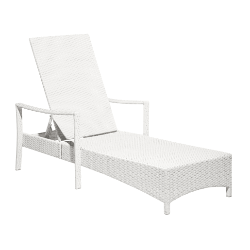 Espreguiçadeira com almofada VASTO Branco