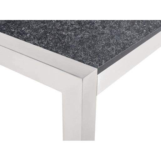 Mesa de refeição de jardim GROSSETO 220 cm 100 cm Flameado Granito Cinzento grafite