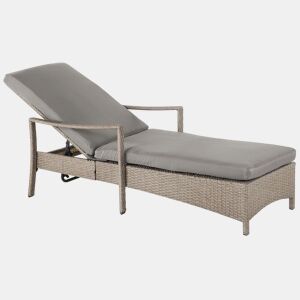 Espreguiçadeira com almofada VASTO Taupe