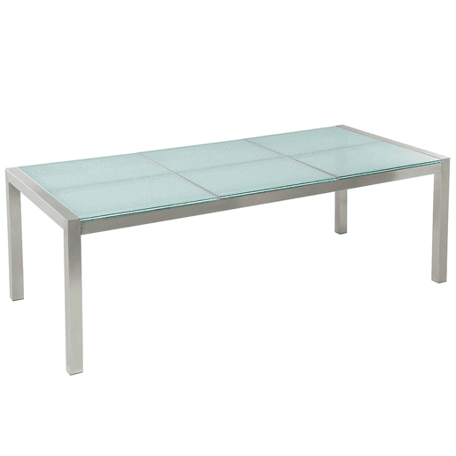 Mesa de refeição de jardim GROSSETO 220 cm 100 cm Vidro rachado Transparente