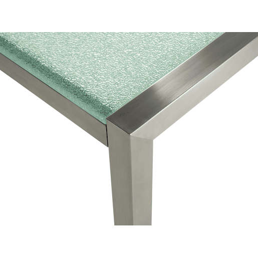 Mesa de refeição de jardim GROSSETO 220 cm 100 cm Vidro rachado Transparente