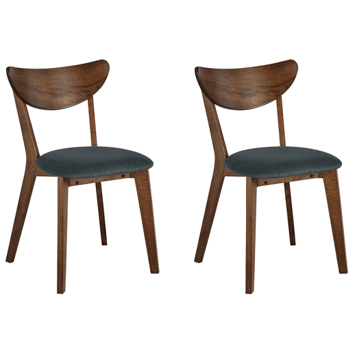 Conjunto de 2 cadeiras de jantar ERIE Madeira Cinzento