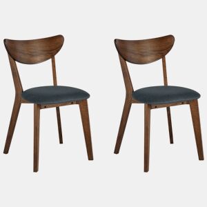 Conjunto de 2 cadeiras de jantar ERIE Madeira Cinzento