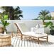 Beliani Tumbona LIGURE Beliani Tumbona LIGURE Blanco/ Beige