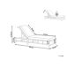 Beliani Tumbona LIGURE Beliani Tumbona LIGURE Blanco/ Beige