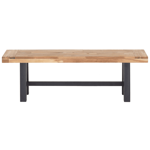 Conjunto de refeições de jardim 6 lugares SCANIA Madeira de acácia Preto