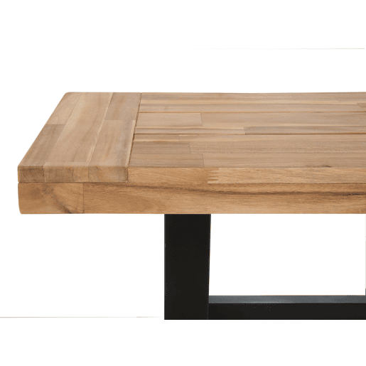 Conjunto de refeições de jardim 6 lugares SCANIA Madeira de acácia Preto