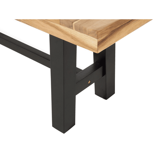 Conjunto de refeições de jardim 6 lugares SCANIA Madeira de acácia Preto