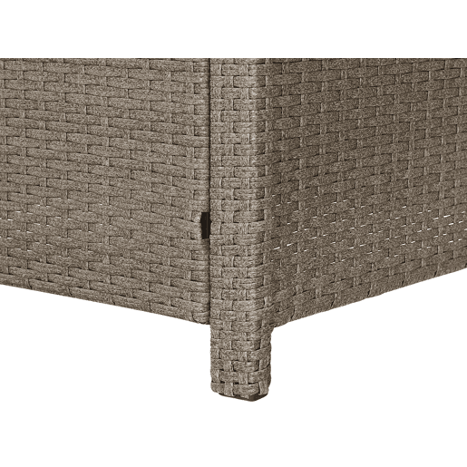 Conjunto de jardim com mesa e repousa-pés 5 lugares FONTI com almofadas Taupe