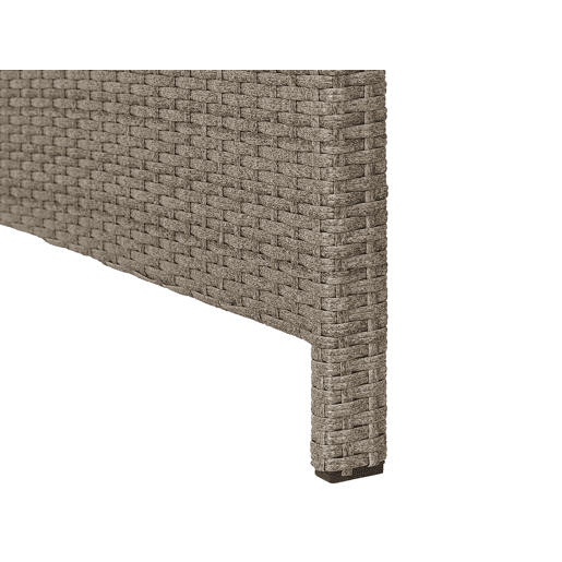Conjunto de jardim com mesa e repousa-pés 5 lugares FONTI com almofadas Taupe