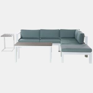 Conjunto de sofás de jardim de canto 5 lugares MESSINA à esquerda Metal Verde