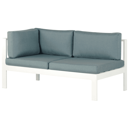 Conjunto de sofás de jardim de canto 5 lugares MESSINA à esquerda Metal Verde