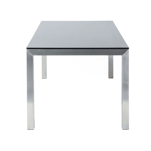 Mesa de refeição de jardim GROSSETO 180 cm 90 cm Vidro de segurança (temperado) Preto