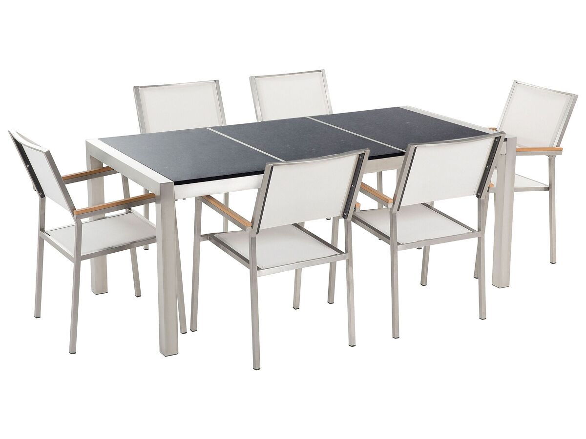Beliani Conjunto de comedor GROSSETO Blanco