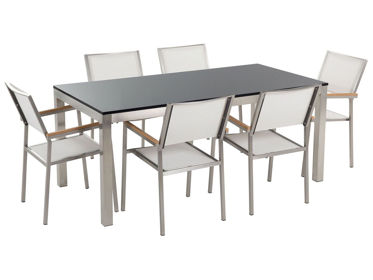 Beliani Conjunto de comedor GROSSETO Gris