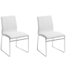 Conjunto de 2 cadeiras de jantar KIRON Pele sintética Branco