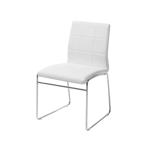 Conjunto de 2 cadeiras de jantar KIRON Pele sintética Branco