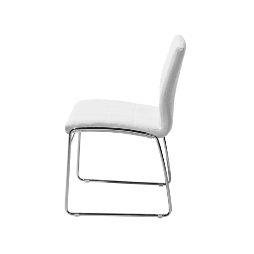 Conjunto de 2 cadeiras de jantar KIRON Pele sintética Branco